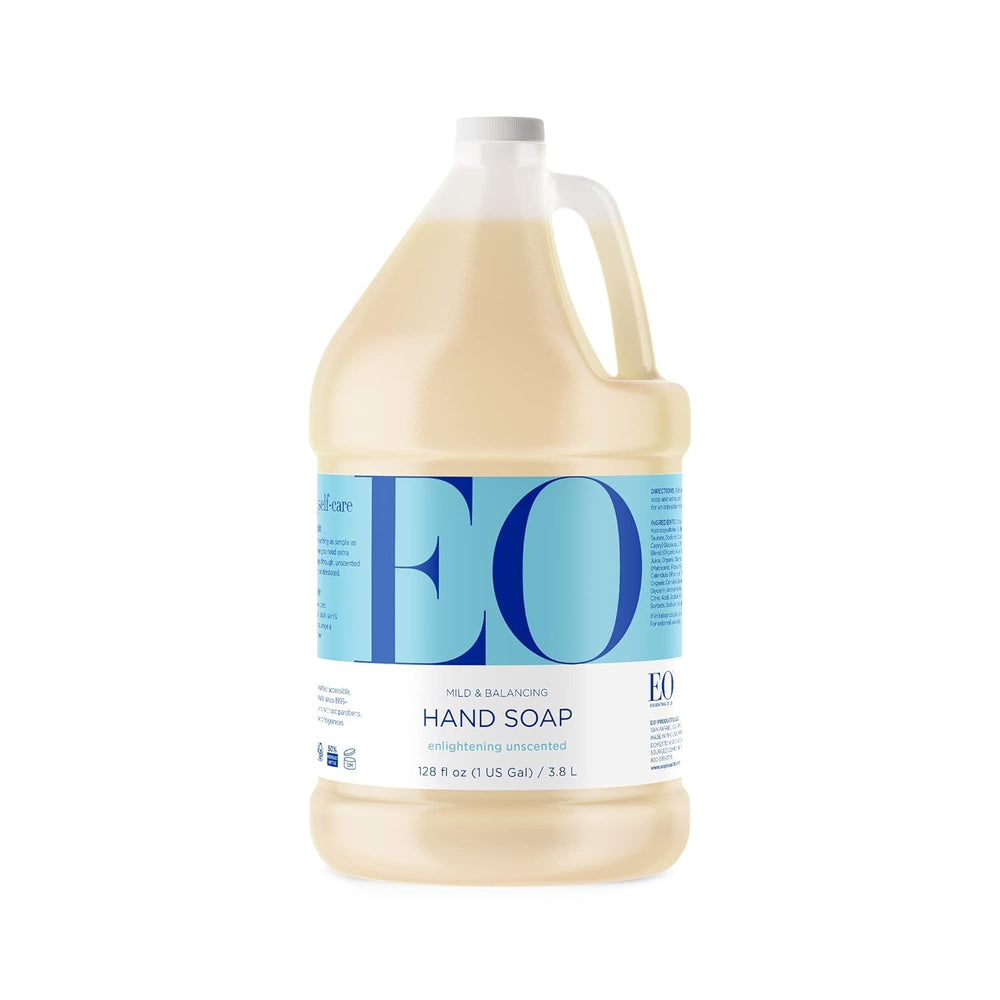 Everyone EO front gallon bottle showing full packaging and sustainability benefits
