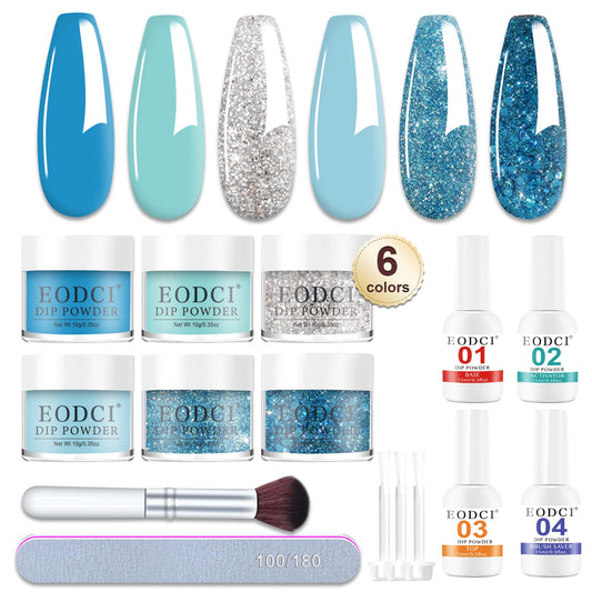 eodci front packaging showing glitter blue snow set and gift-ready appeal