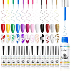 eodci front packaging showing full 12-color gel liner kit and compact bottles for portability