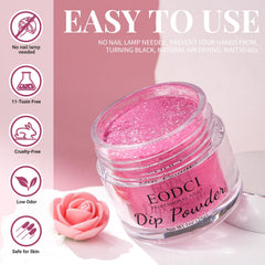 eodci close-up powder texture displaying fine glitter for smooth application