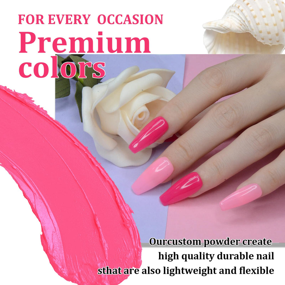 eodci finished hot pink nails next to ruler showing salon-length durability