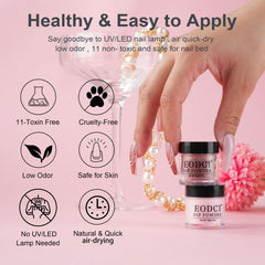 eodci nail in use dipping process showing step-by-step application benefit