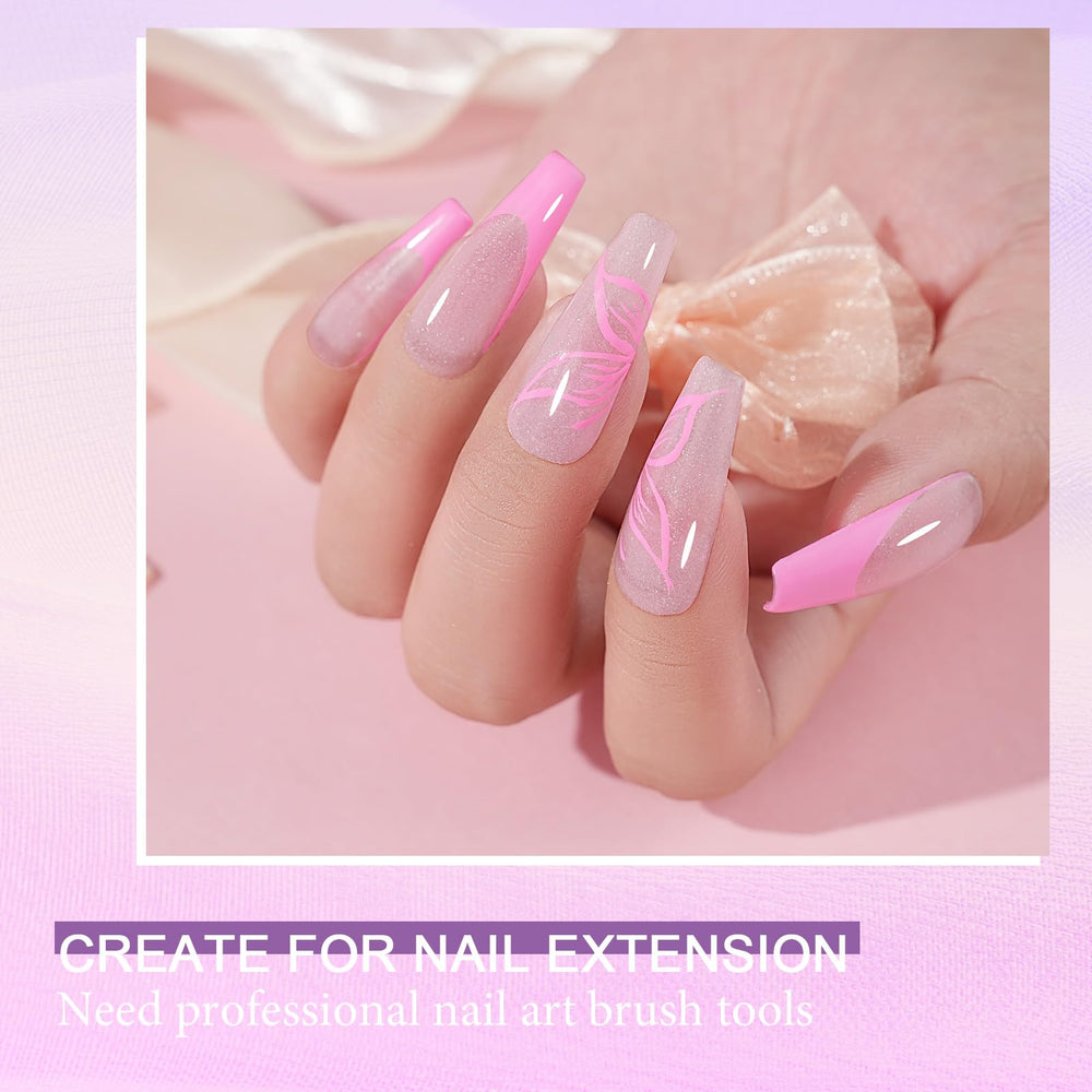 finished glitter pink nails created with eodci powder at a party, eye-catching finish