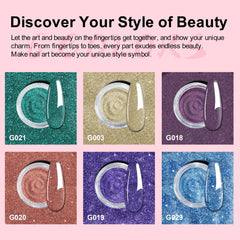 eodci powder texture close-up displaying glitter particles and smooth finish benefit