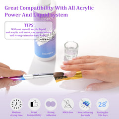 eodci tech applying acrylic in salon lifestyle scene showing professional finish benefit