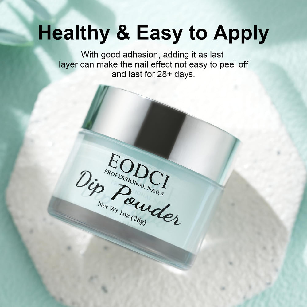 eodci jar open showing fine sky blue powder texture