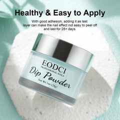 eodci jar open showing fine sky blue powder texture