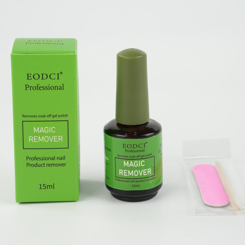 eodci wiped polish residue on towel showing softened polish removal benefit low effort