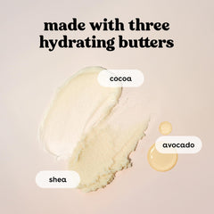 eos balm texture close-up highlighting creamy shea butter blend for smooth, hydrated lips
