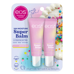 eos front packaging showing birthday cake balm and flavor appeal