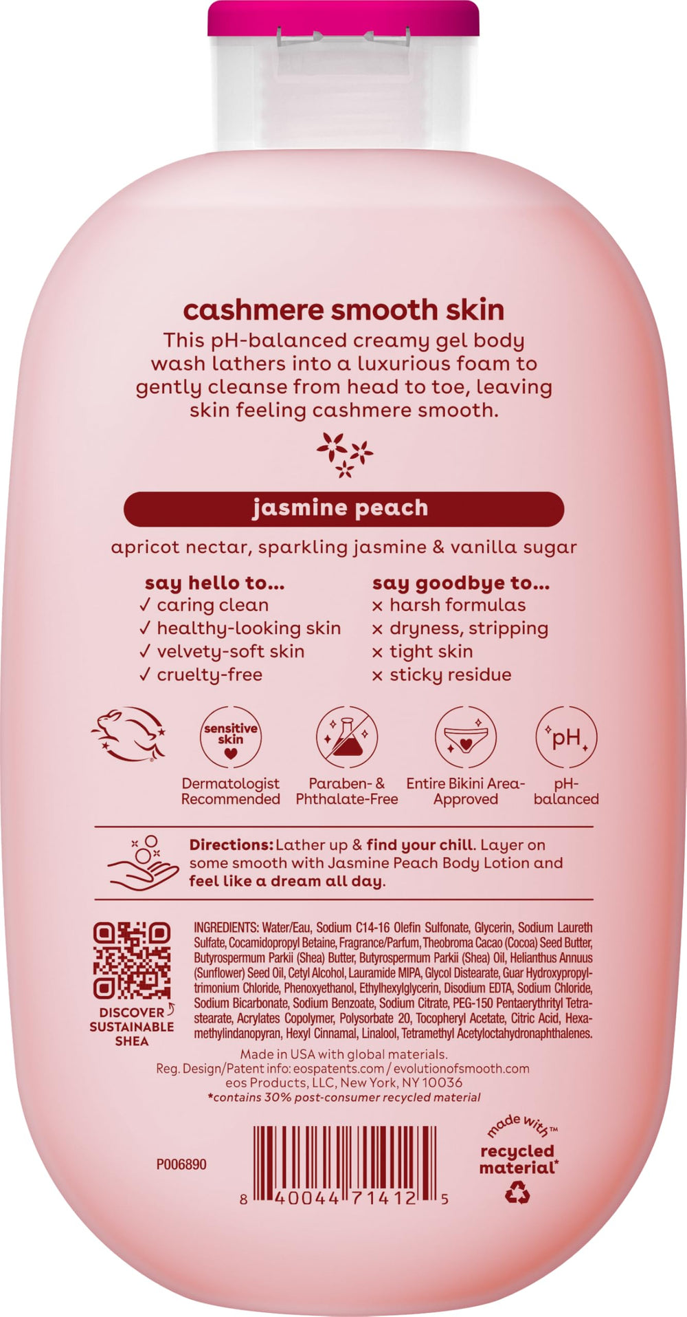 eos body wash in bathroom setting suggesting relaxing fragrant shower ritual