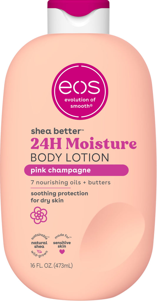 eos front packaging showing bottle and scent benefits