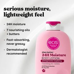 eos applied to forearm demonstrating smooth non-greasy hydration