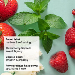 eos Strawberry Sorbet stick close-up highlighting smooth balm finish