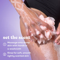 eos close-up of shea butter and glycerin ingredients highlighting nourishment
