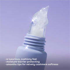 eos Vanilla Cashmere texture close-up highlighting buttery, melt-in formula for instant softness