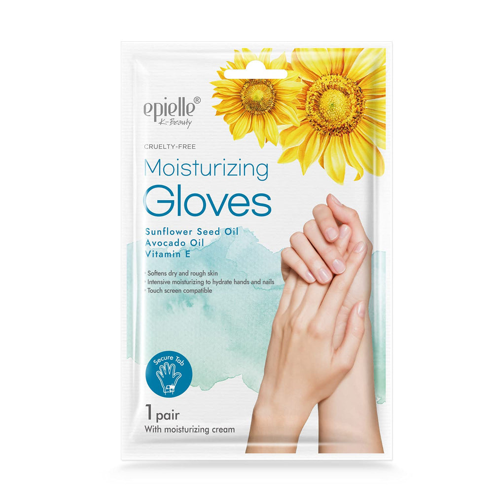 Epielle gloves being worn demonstrating easy at-home treatment comfort