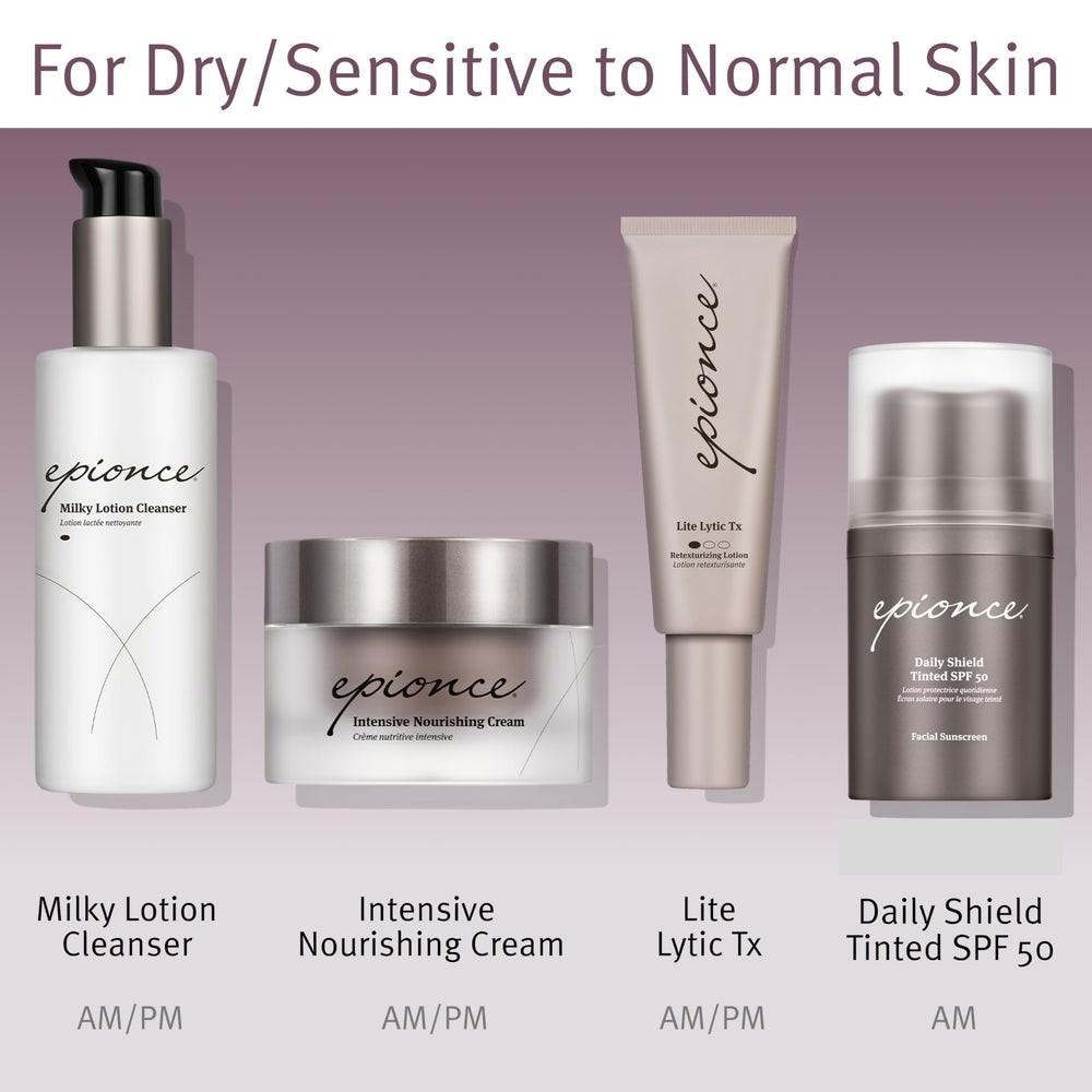 Epionce cream next to hand for scale showing product size and travel-friendly benefit