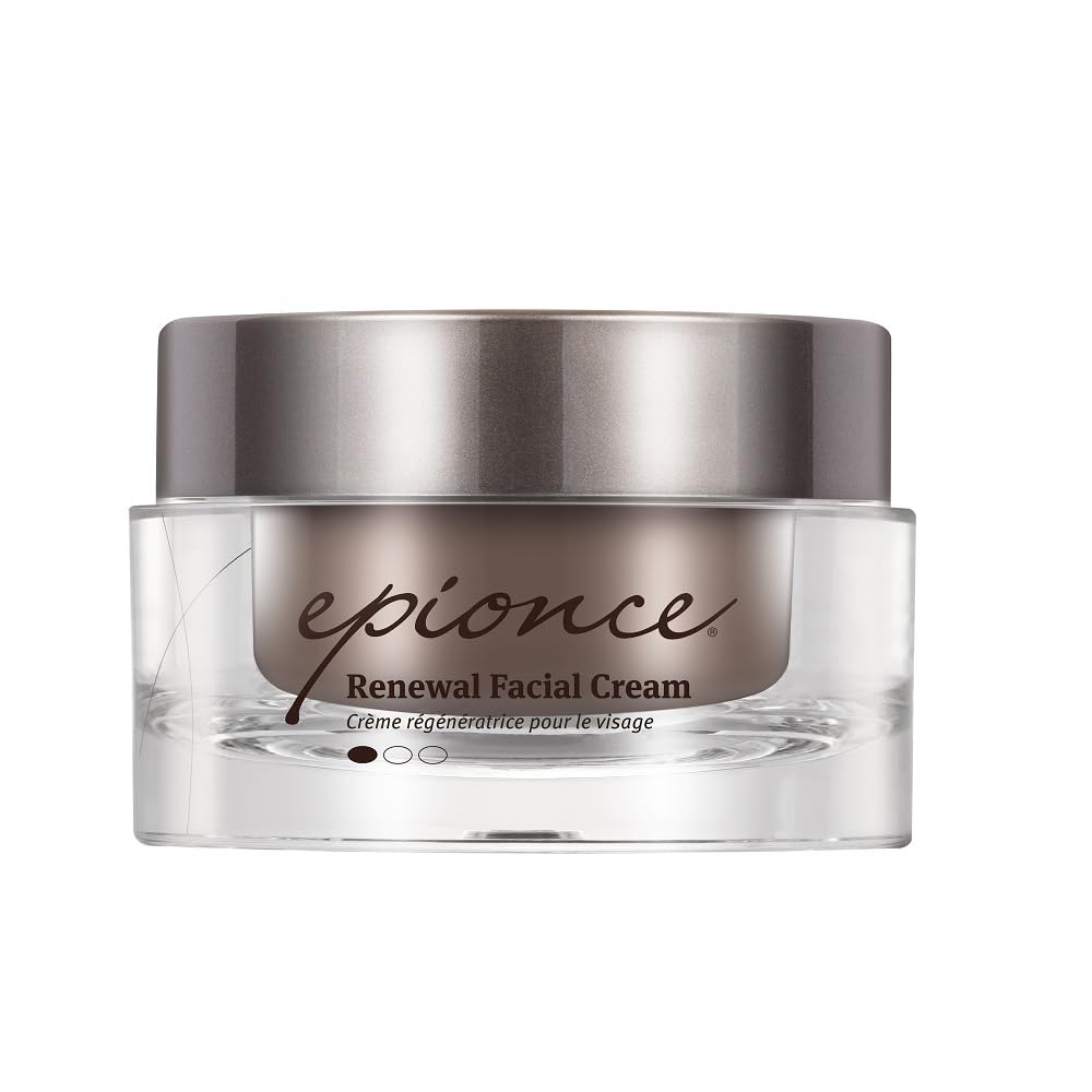 Epionce Renewal Facial Cream front jar showing packaging and moisturizing benefit