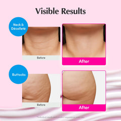 EQQUALBERRY applying neck cream to skin demonstrating support for firmer neck contours