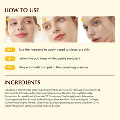 EQQUALBERRY before and after comparison showing improved skin texture