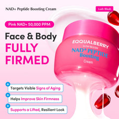 EQQUALBERRY cream texture closeup revealing smooth, hydrating formula for improved absorption
