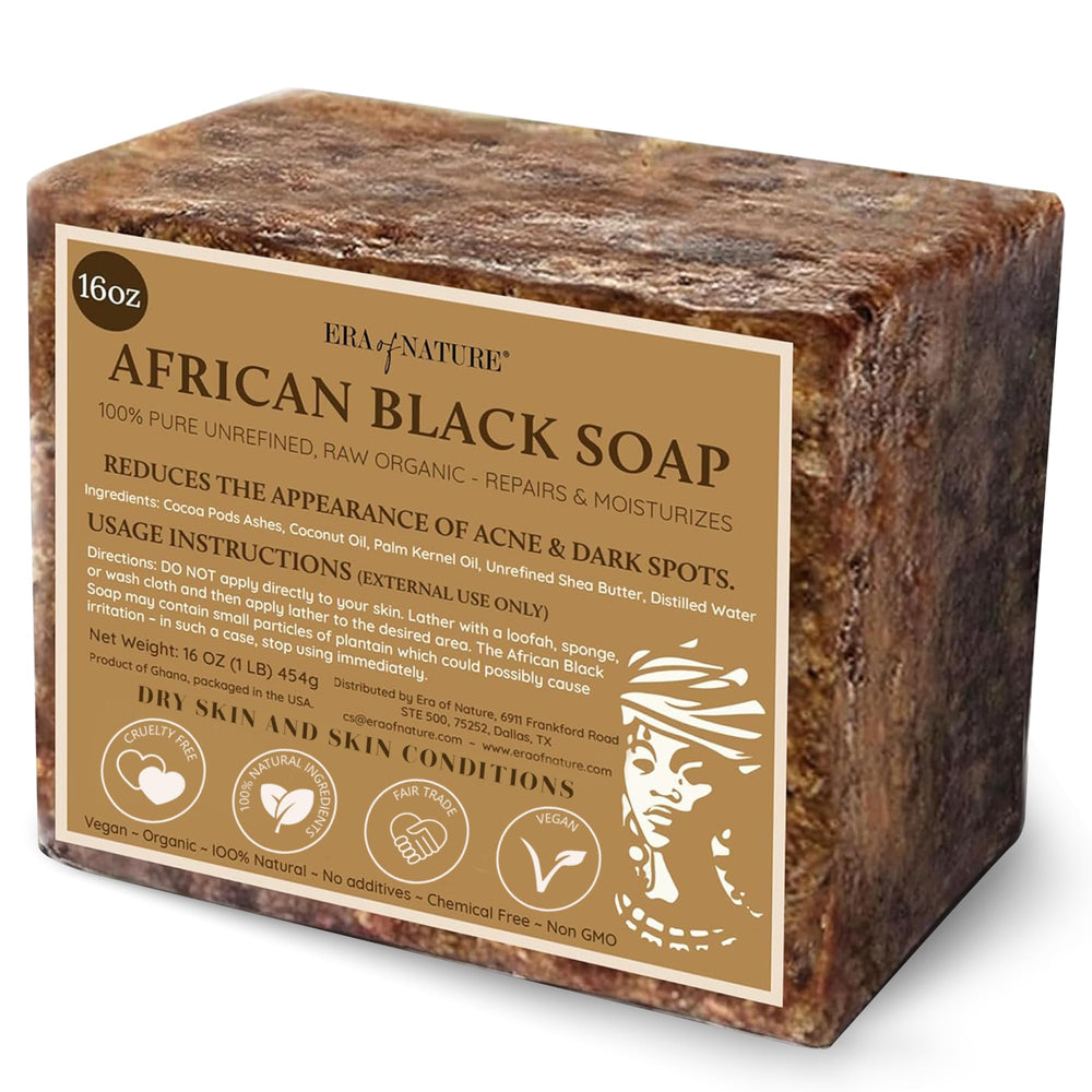 era of nature front block packaging showing label and size benefit: authentic Ghanaian sourcing