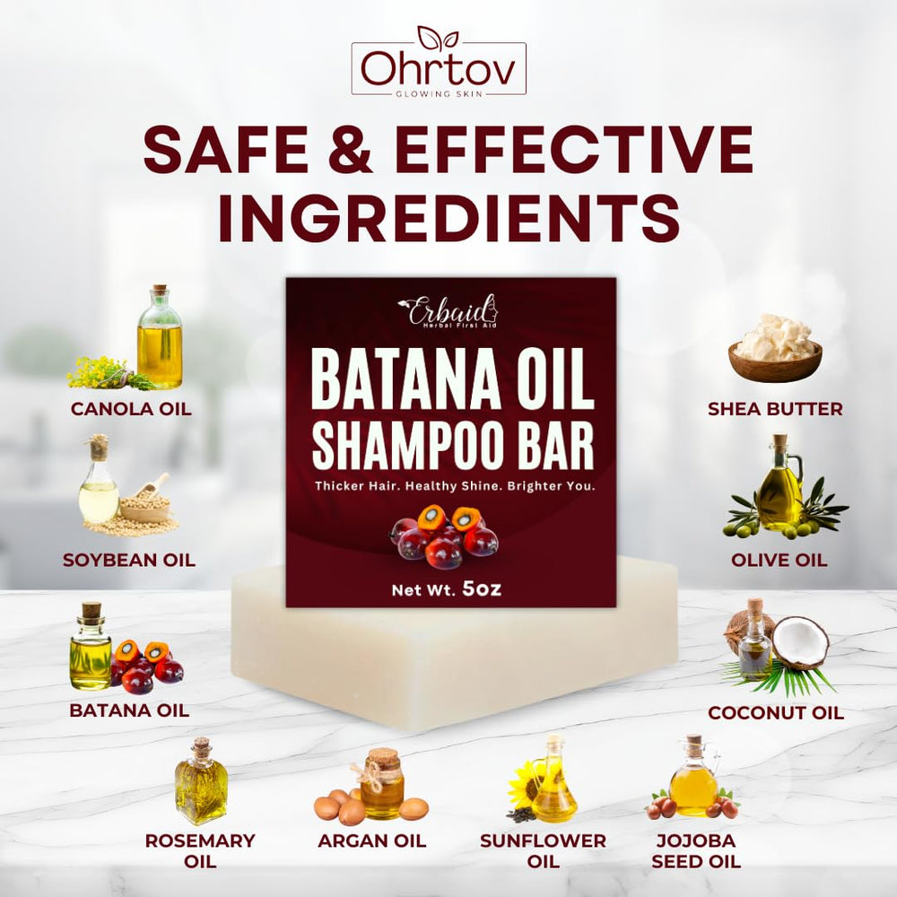 Erbaid Batana bar staged in bathroom setting suggesting easy daily use