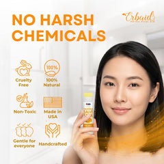 Erbaid calendula applied to baby cheek illustrating gentle, baby-safe soothing and protection