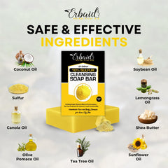 Erbaid applied to face illustrating gentle oil-control benefit