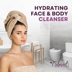 Erbaid family using soap indicating safe, gentle cleansing for all ages