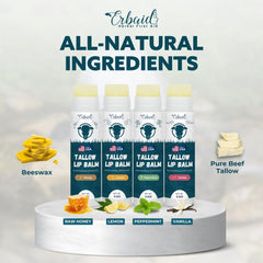 Erbaid lip balm in winter outdoors protecting lips from wind
