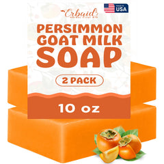 Erbaid persimmon soap front packaging showing natural branding and benefits
