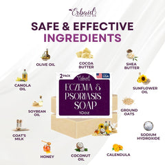 Erbaid soap beside ruler showing size and travel-friendly benefit