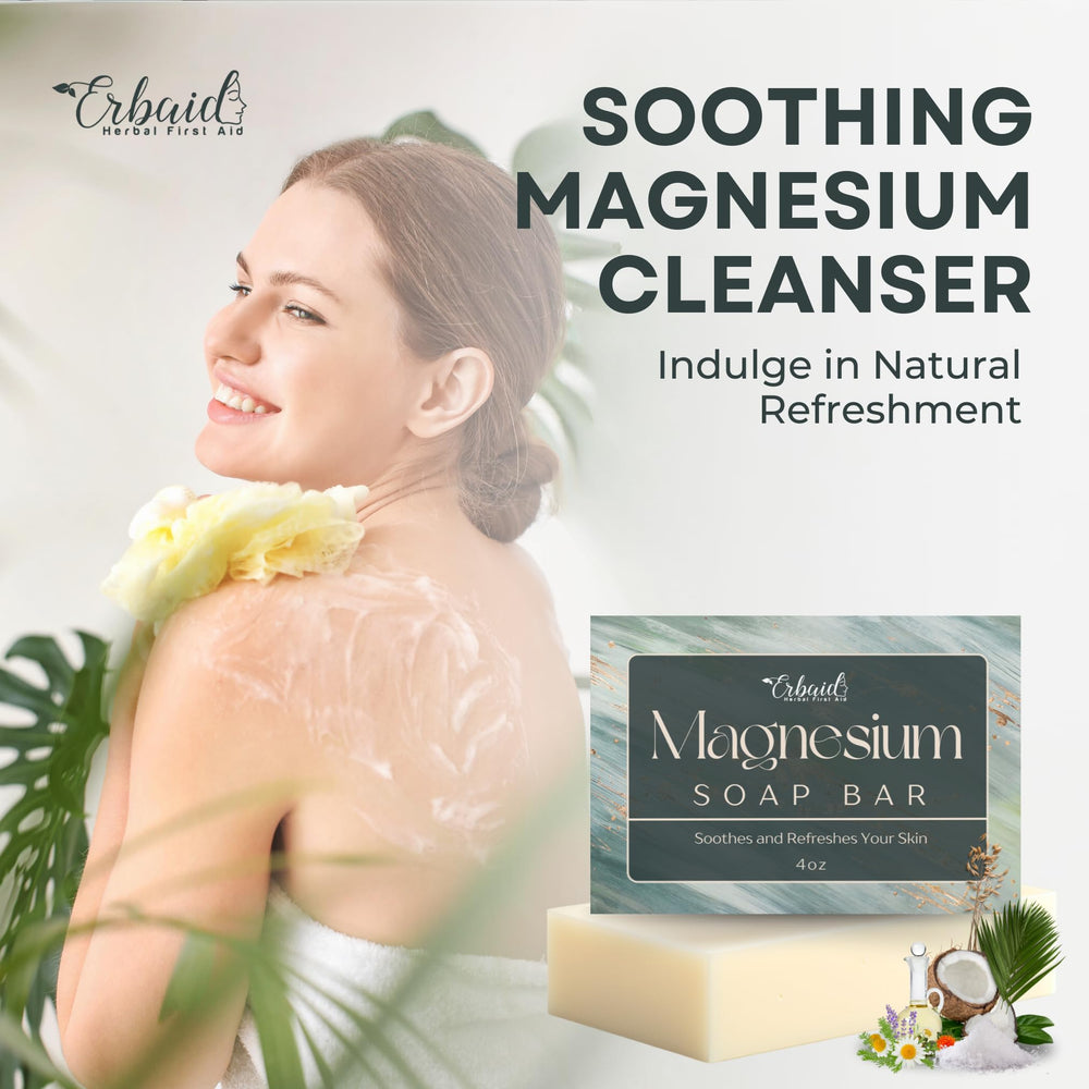 Erbaid soap in bathroom lifestyle setting conveying relaxing nightly routine
