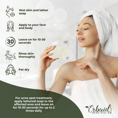 Erbaid soap cross-section revealing smooth, nourishing texture