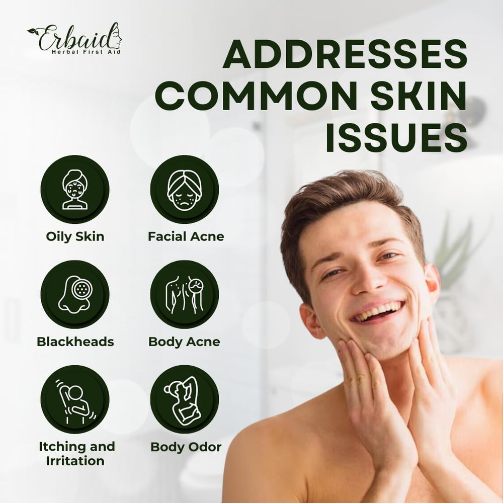 Erbaid soap label close-up with ingredient details visible