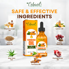 Erbaid bottle beside botanical ingredients highlighting natural blend