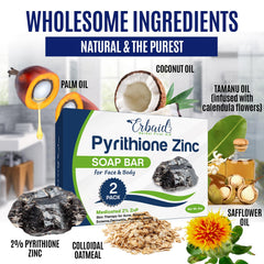 erbaid zinc soap with aloe and citrus ingredients signaling soothing freshness