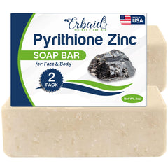 erbaid zinc soap front view showing clean packaging and bar benefits
