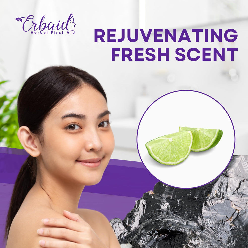 Erbaid soap on bath counter lifestyle scene suggesting fresh skincare routine benefit