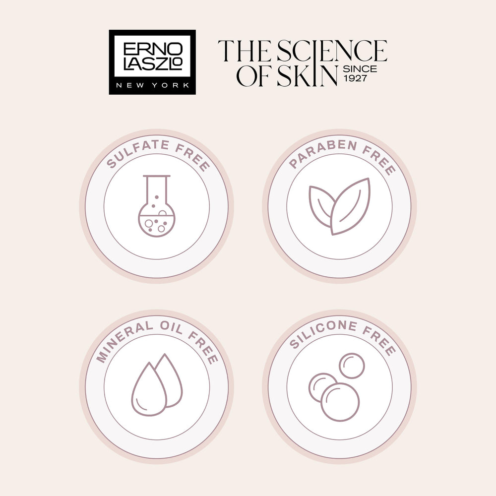 Erno Laszlo lifestyle bathroom shelf showing premium everyday use