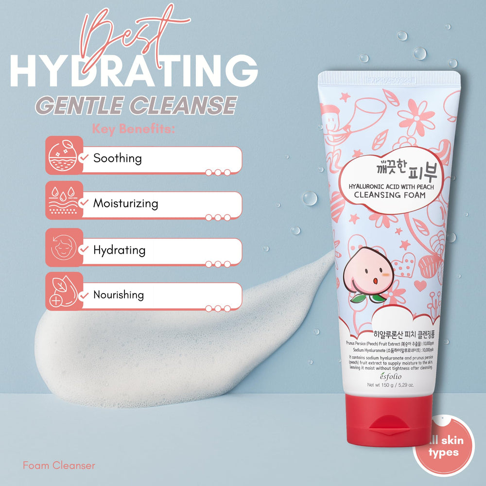 esfolio close-up of creamy foam texture demonstrating rich lather and softness
