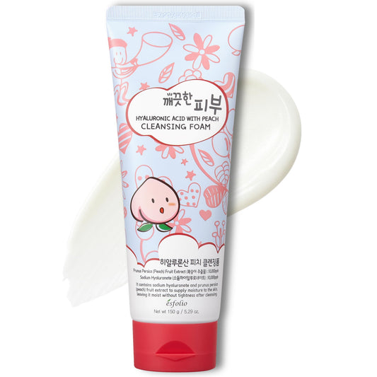 esfolio front packaging showing tube and product name, highlights gentle cleansing