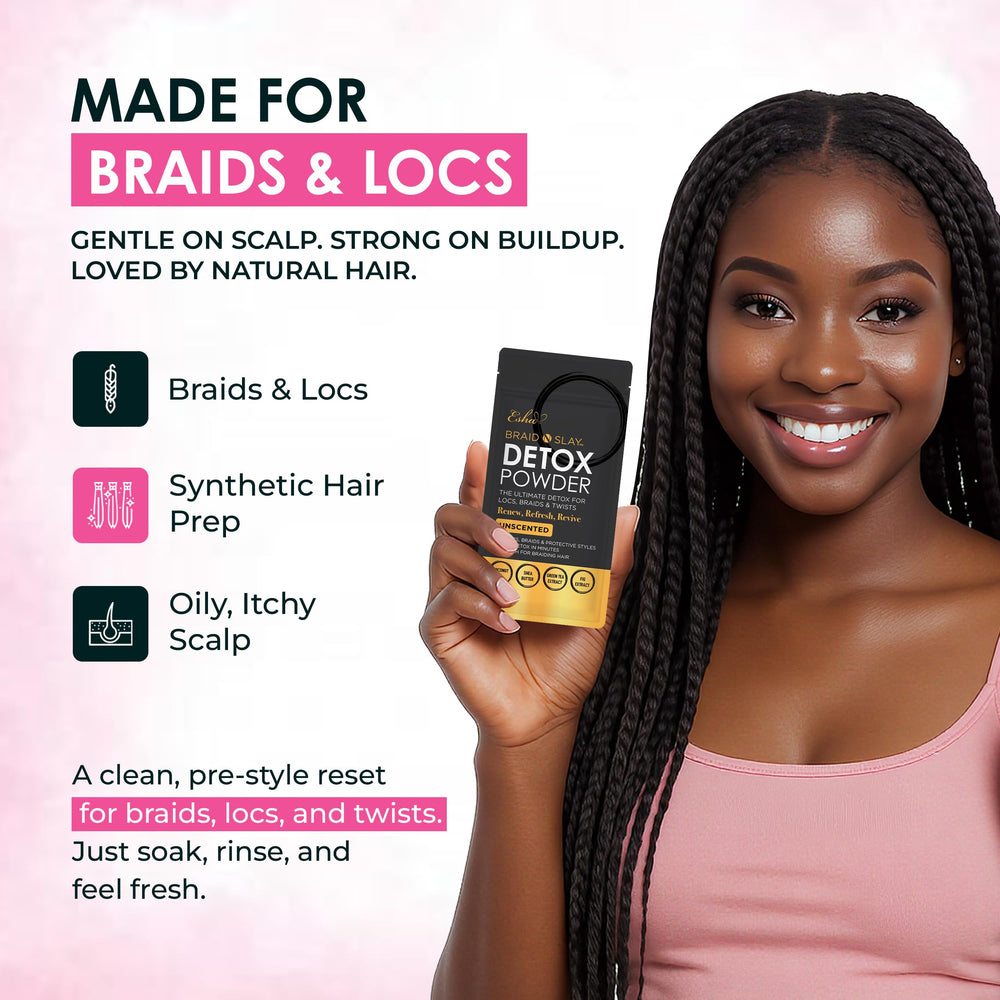 Esha application at braid roots cleansing scalp without loosening