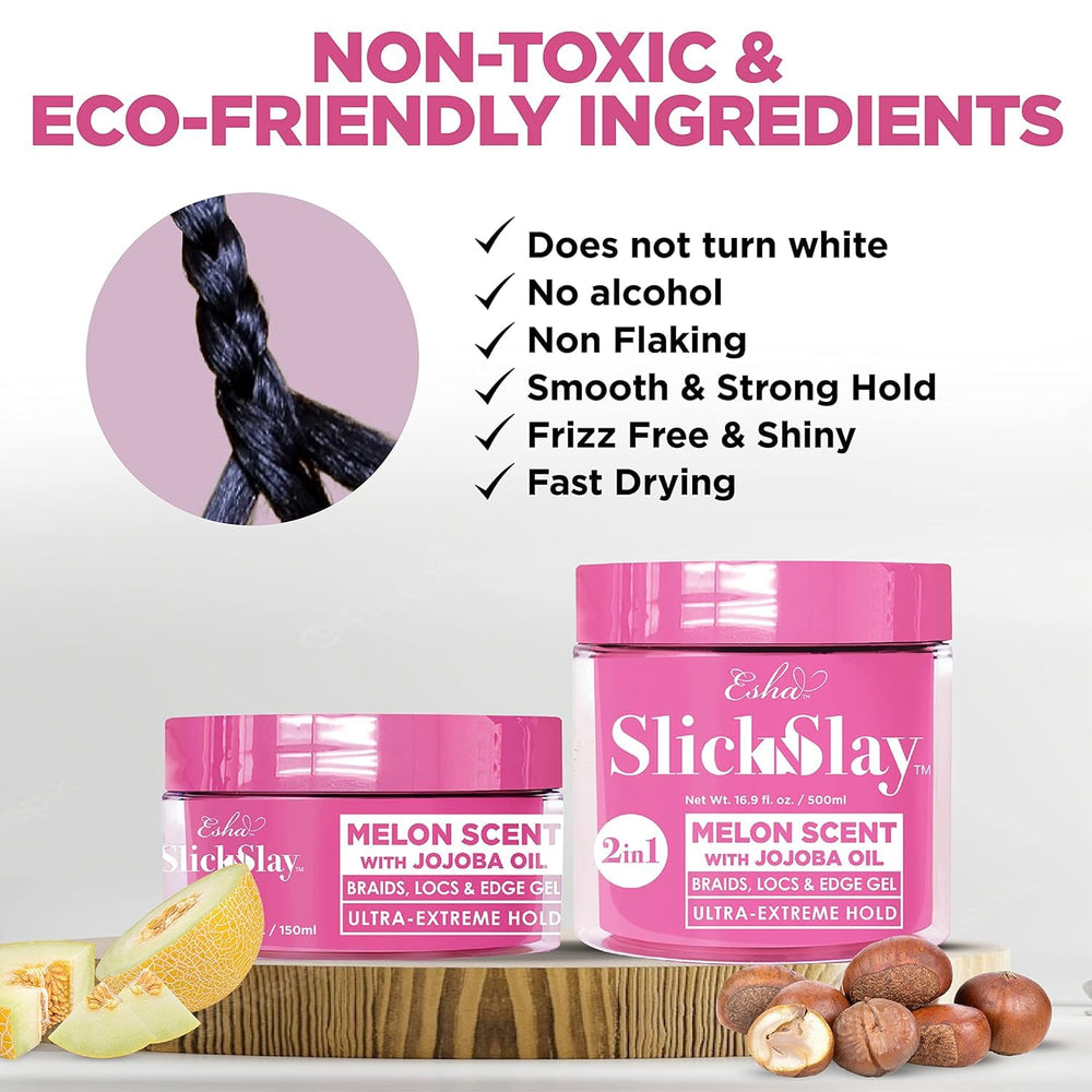 Esha Slick N Slay applied to edges showing precise control and tidy effect