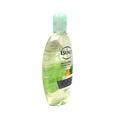 Eskinol bottle on bathroom shelf lifestyle shot conveying fresh daily routine