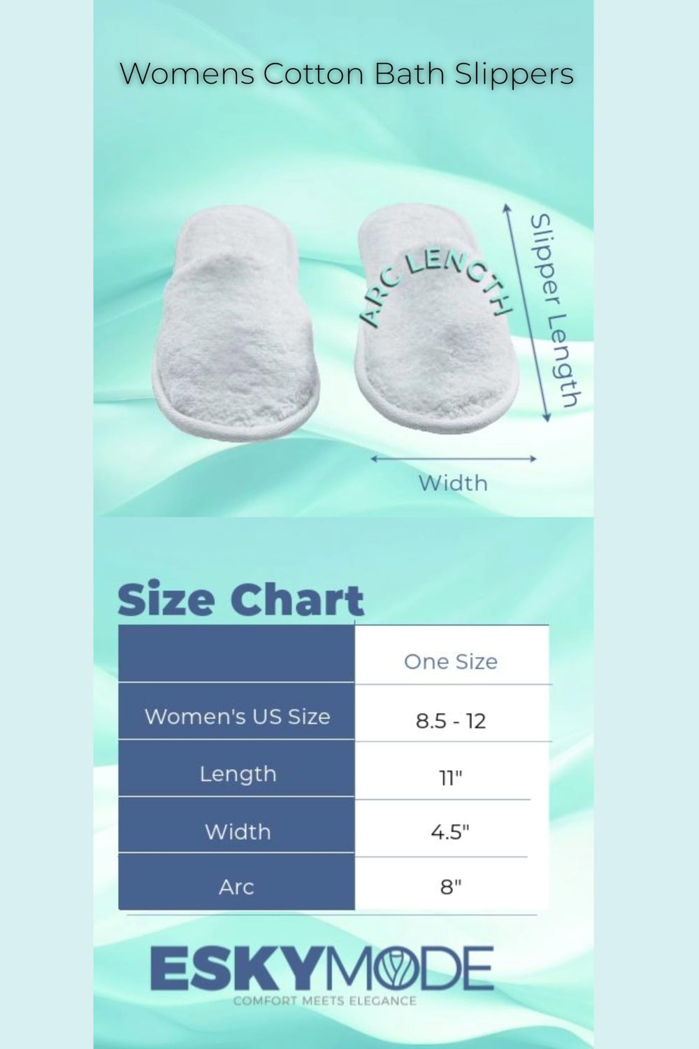 ESKYMODE slippers beside ruler showing 11-inch sole for accurate fit