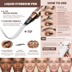 Espoce close-up of 4-tip microblading nib demonstrating precise strokes