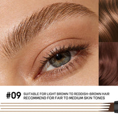 Espoce before and after brow comparison, improved fullness and shape